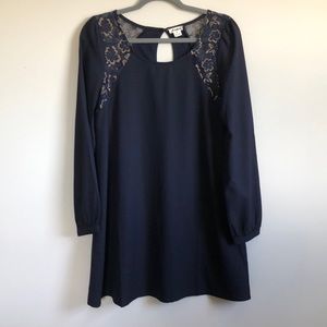 NWOT Love Riche Navy Long Sleeved Dress